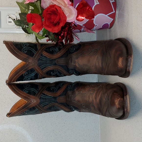 Wms LUCCHESE Western Style boots (sz 7B) - Picture 3 of 11